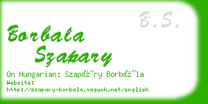 borbala szapary business card